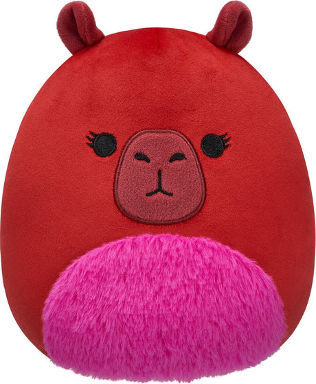 Squishmallows - marcia - maroon capybara w fuzzy belly 19cm