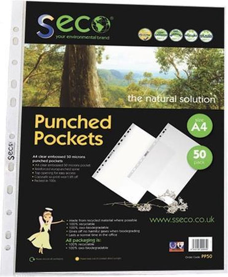 Seco insteekmap - a4 - 11-gaats - pp 50 micron - transparant - 100 stuks - milieuvriendelijk - se-pp50
