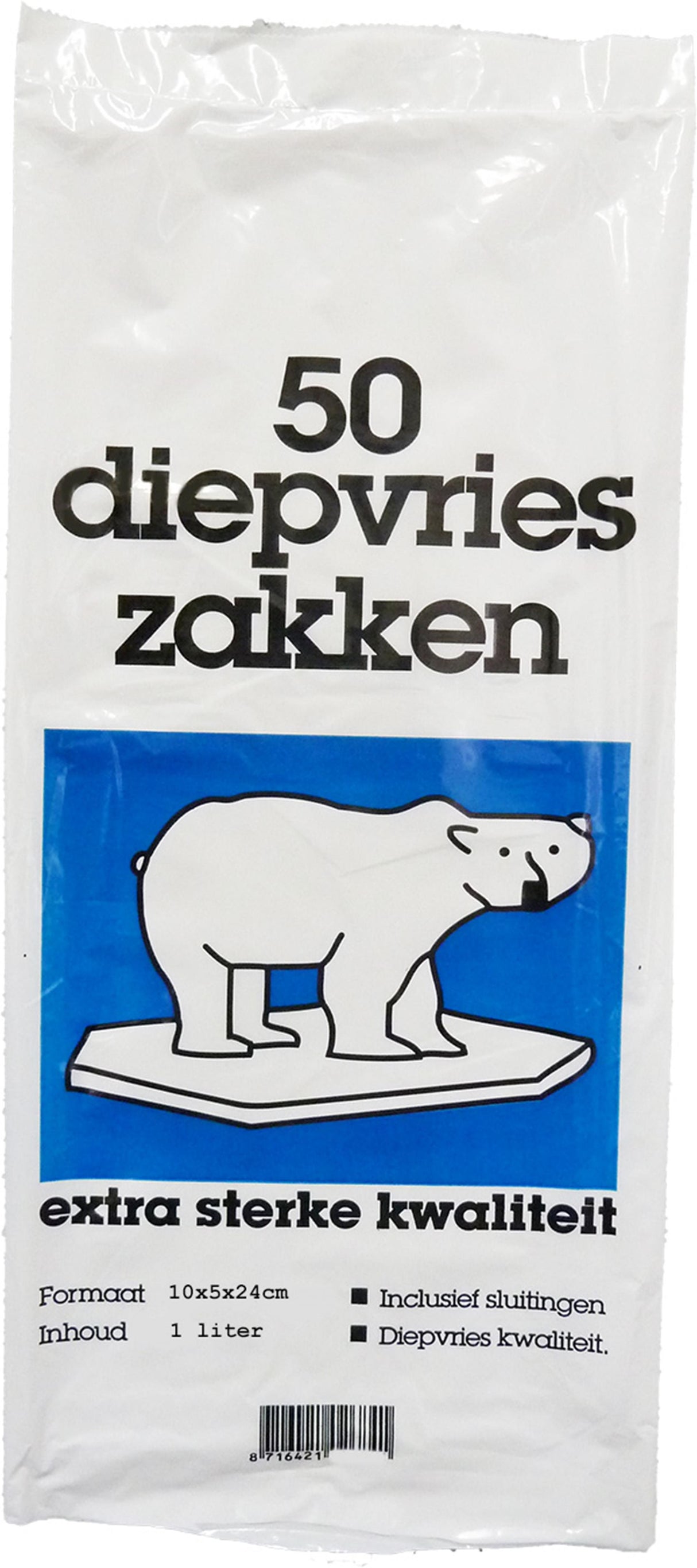 Ijsbeer diepvrieszakken 1,0l zak a 50 st