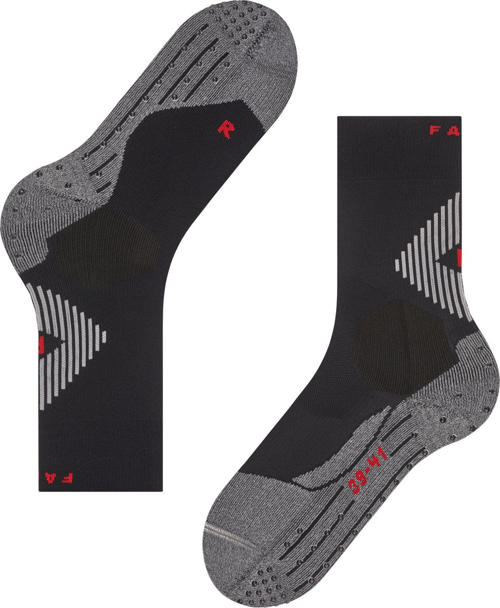 Falke 4grip stabilizing anti blaren, anti zweet functioneel garen sportsokken unisex zwart - maat 39-41