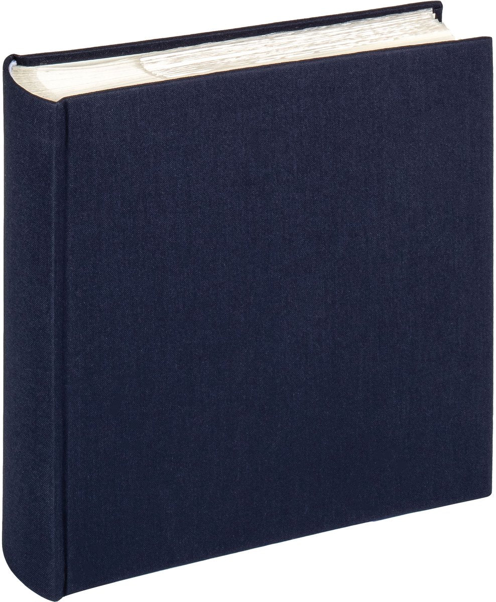 Walther me-510-u cloth - memo insteekalbum - formaat 23 x 22 cm - 200 foto's 10 x 15 cm - donkerblauw