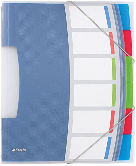 Esselte 624029 sorteermap blauw | meerkleurig polyvinyl chloride (pvc) a4