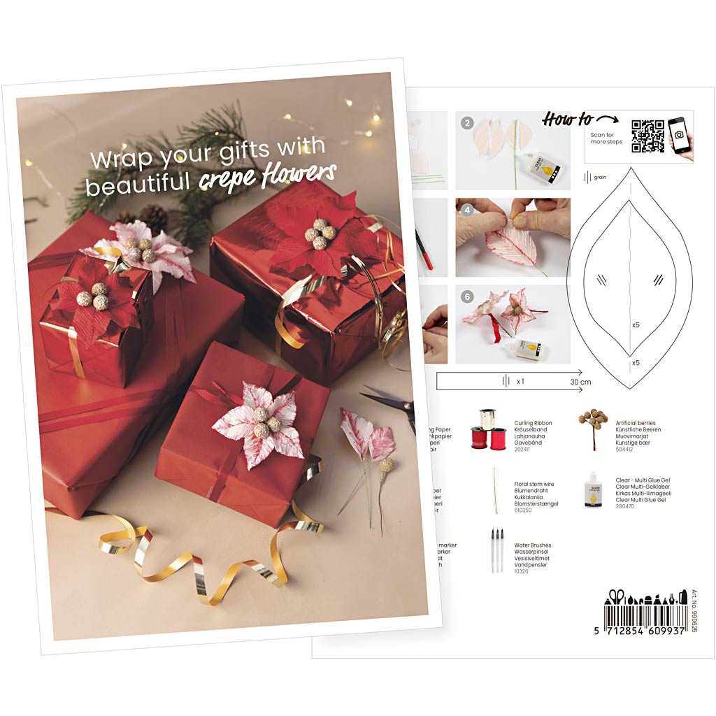 Https: www.cchobby.nl ansichtkaart-cadeaus-in-rode-verpakking-met-crepe-bloem-a5-vel-14-8x21-cm-1-stuk