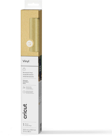 Cricut premium vinyl permanent met gloed 30x120cm – goud