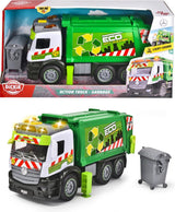 Dickie toys action truck - vuilniswagen - 26 cm - licht en geluid - speelgoedvoertuig