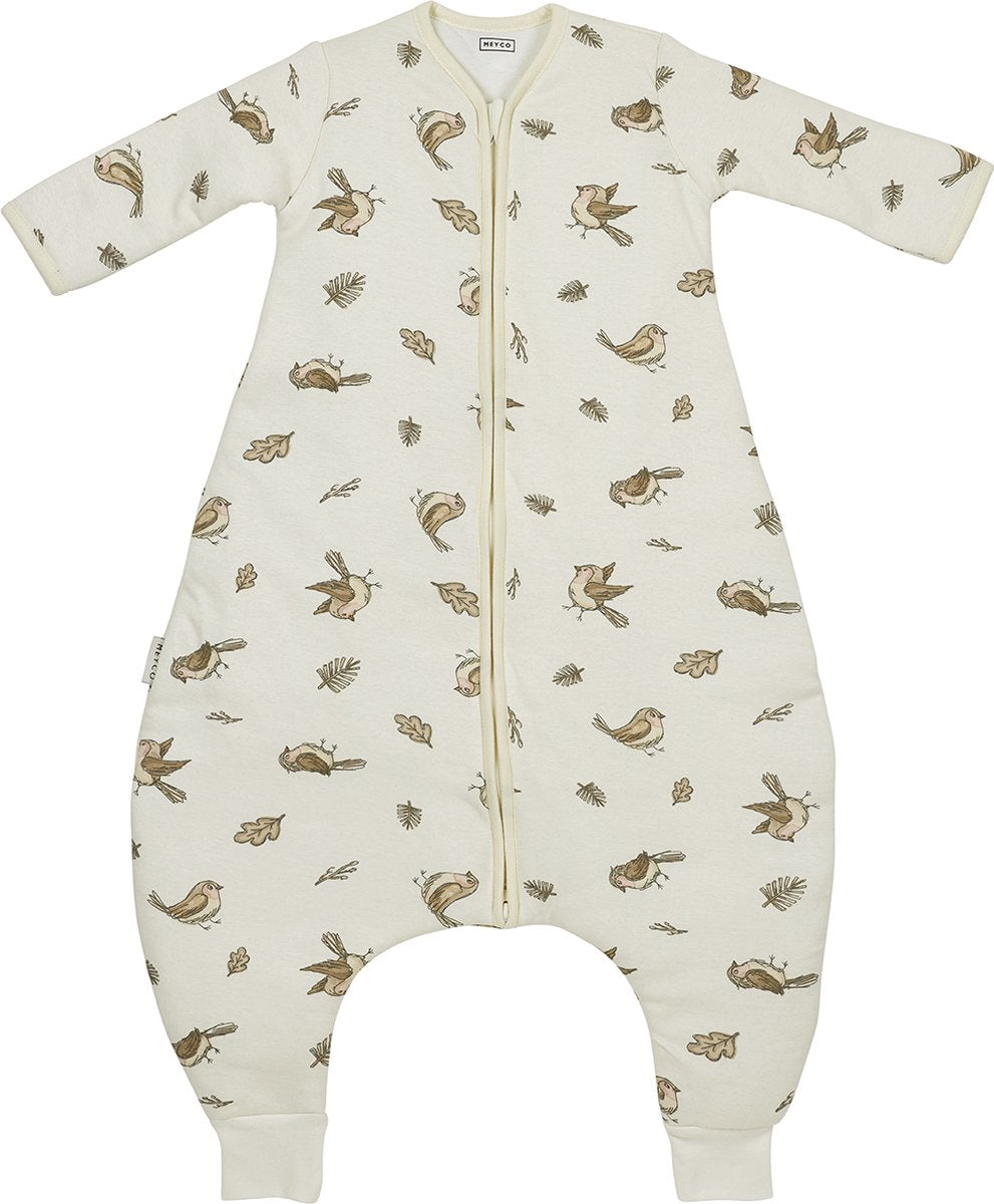 Meyco baby robin baby winter slaapoverall jumper met vaste mouw - multicolour - 80cm - 2.5 tog