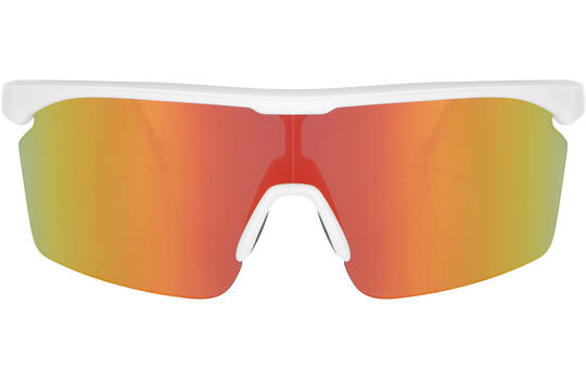 Trivio - fietsbril noa wit revo rood met extra transparante lens