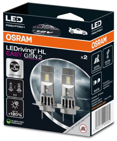 Osram h7 led ledriving hl easy gen 2 h7 h18 - 64210dwesy2-2hb