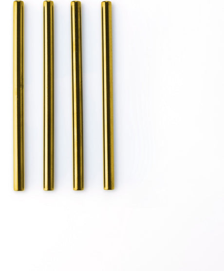 Point-virgule - cocktailrietjes - set van 4 - rvs - goud - 14cm
