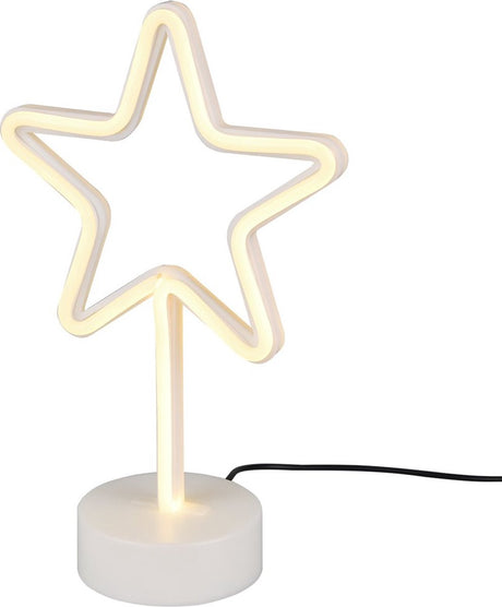 Rl live your light reality star - tafellamp - wit - incl. 1x smd 1,5 w - usb-aansluiting - niet dimbaar - geschikt voor accuvoeding