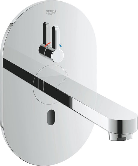 Grohe eurosmart cosmopolitan e afbouwdeel v wandkraan met uitloop 17cm met menging met tranformator 230v chroom