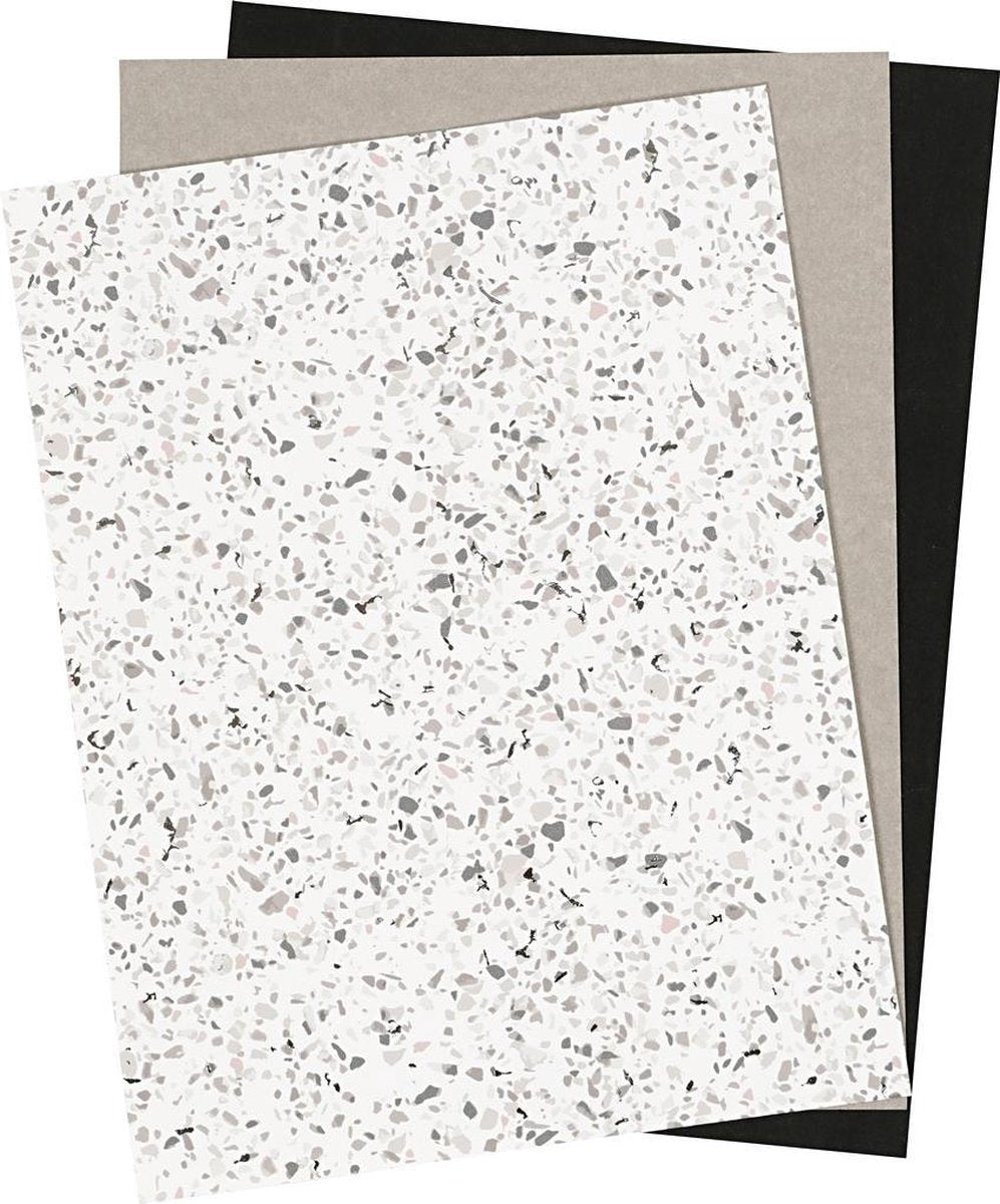 Creativ company http: www.cchobby.nl faux-leather-papier-vel-21x27-5-21x28-5-21x29-5-cm-dikte-0-55-mm-unikleurig-met-folie-bedrukt-3-vel-1-doos-498834