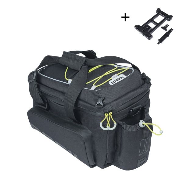 Basil gepäckträgertasche miles xl pro trunkbag miles xl pro mik 2.0 black lime