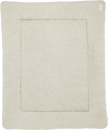 Meyco baby knit basic teddy boxkleed - sand melange - 77x97cm