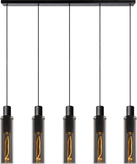 Lucide orlando - hanglamp - 5xe27 - fumé