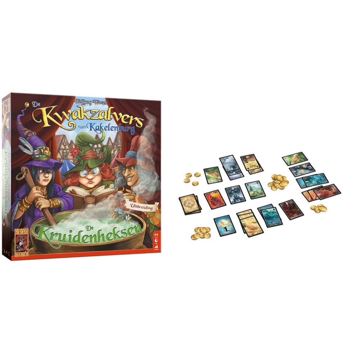 999games 999 games de kwakzalvers van kakelenburg: de kruidenheksen bordspel