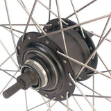 Shimano achterwiel 28 inch nexus 7 naaf (zwart) - zac19 velg (zwart) met rvs spaken - voor schijfrem