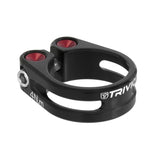 Trivio - zadelpenklem cnc aluminium zwart 31.8mm