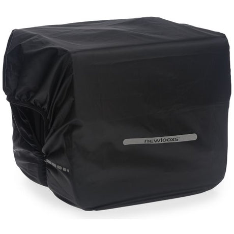 New Looxs Regenhoes Dubbel - Zwarte Waterdichte Polyester Fietstas - Reflectie - 40x97 cm