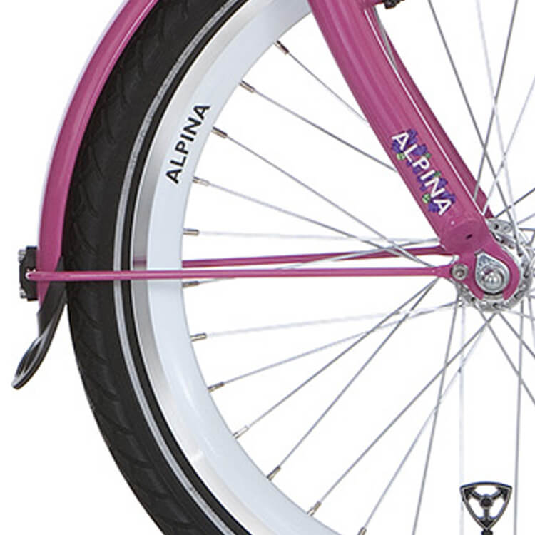 Alpina Spatbordstang set 22 candy pink