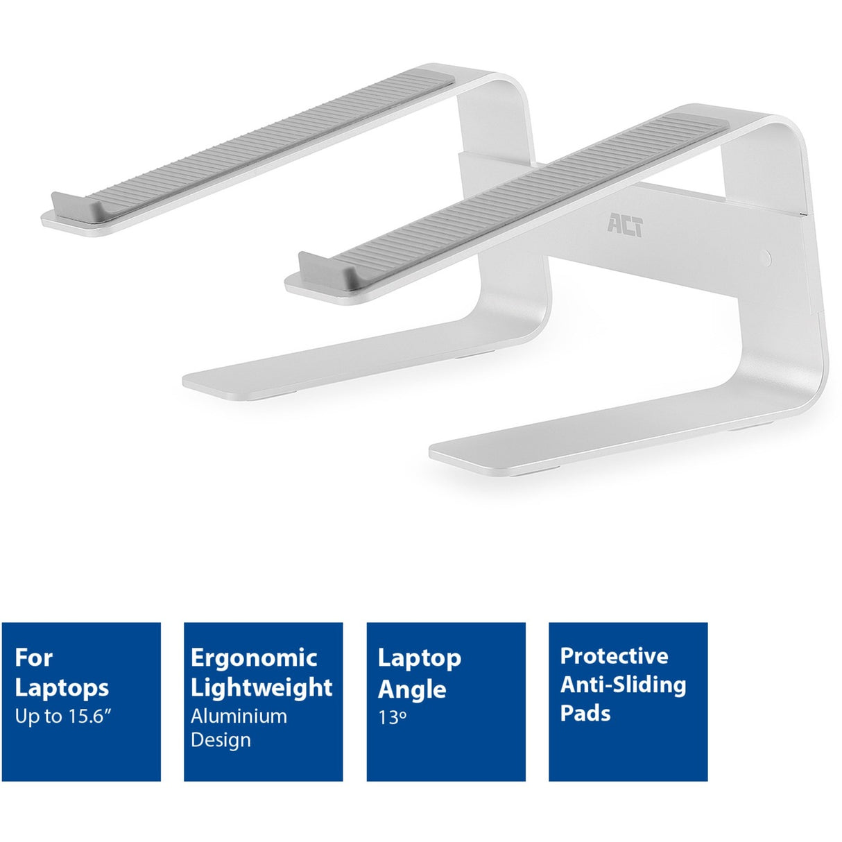 ACT Connectivity Laptopstandaard aluminium