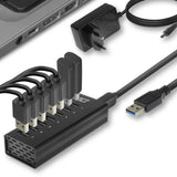ACT Connectivity USB Hub 7 Port met stroomadapter