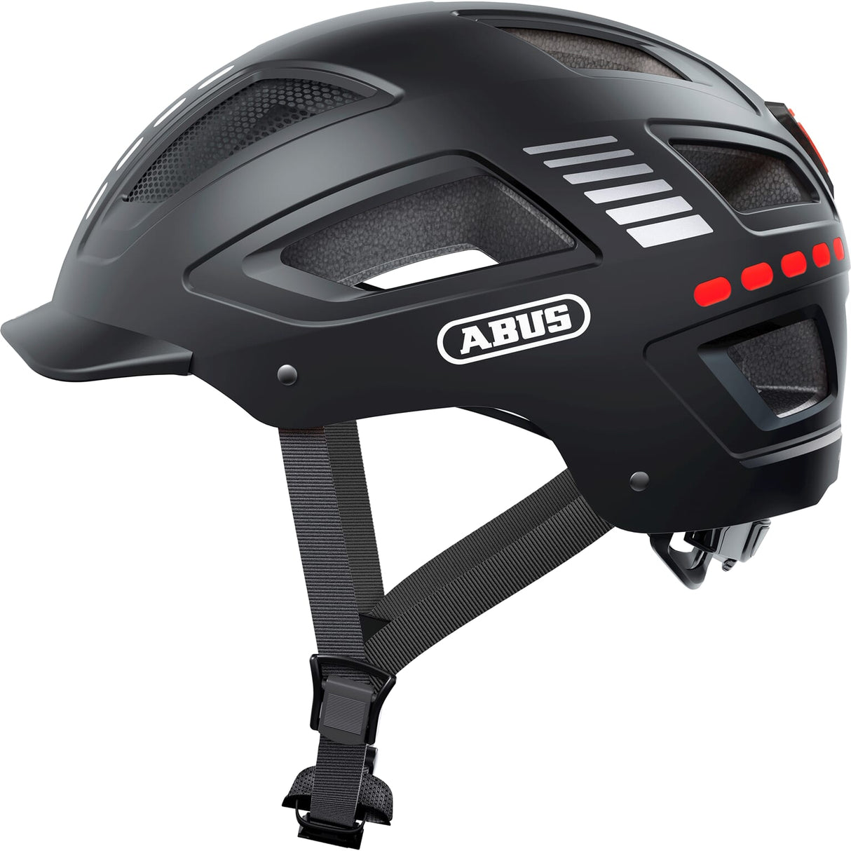 Abus Helm Hyban 2.0 LED Signal Black M 52-58Cm