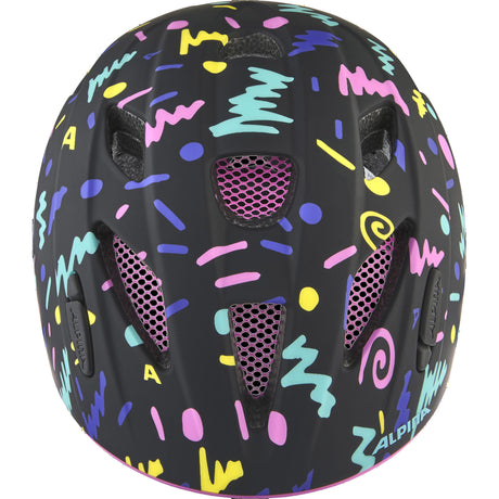 Olympic sportswear alpina sports kinderhelm ximo flash black-confetti 47-51 mat
