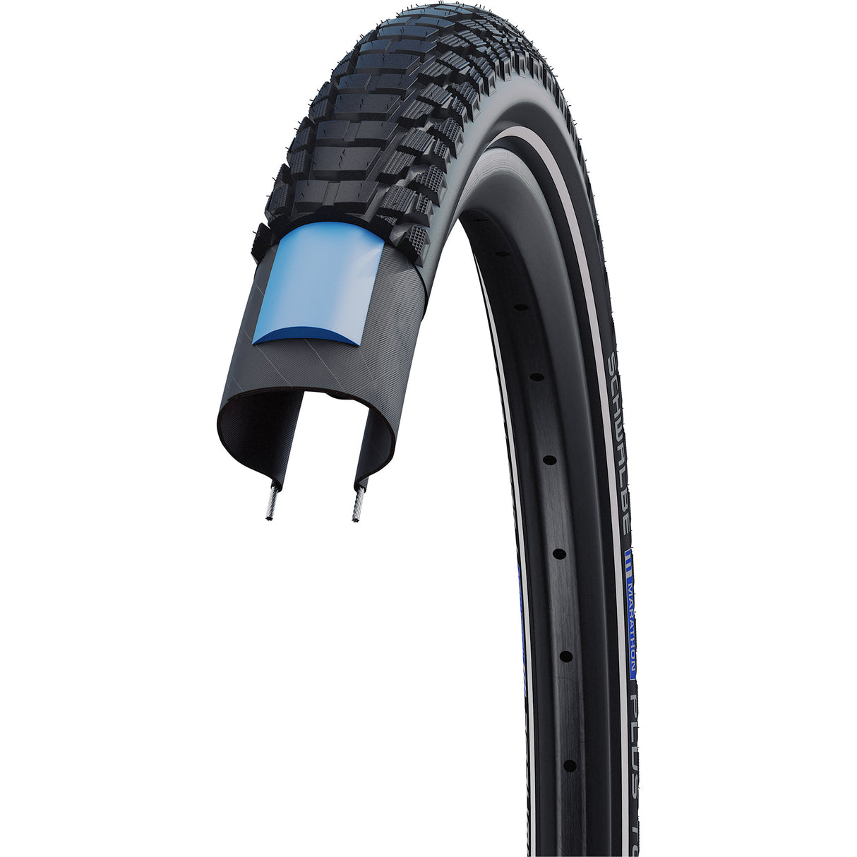 Schwalbe buitenband 28-2.15 (55-622) marathon plus tour perf. zwart refelectie