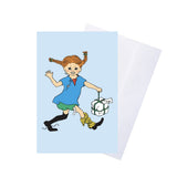 Barbo toys pippi wenskaart met envelop - roze (8616)