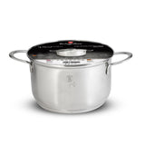 Berlingerhaus rvs pan 18x11 glas deksel