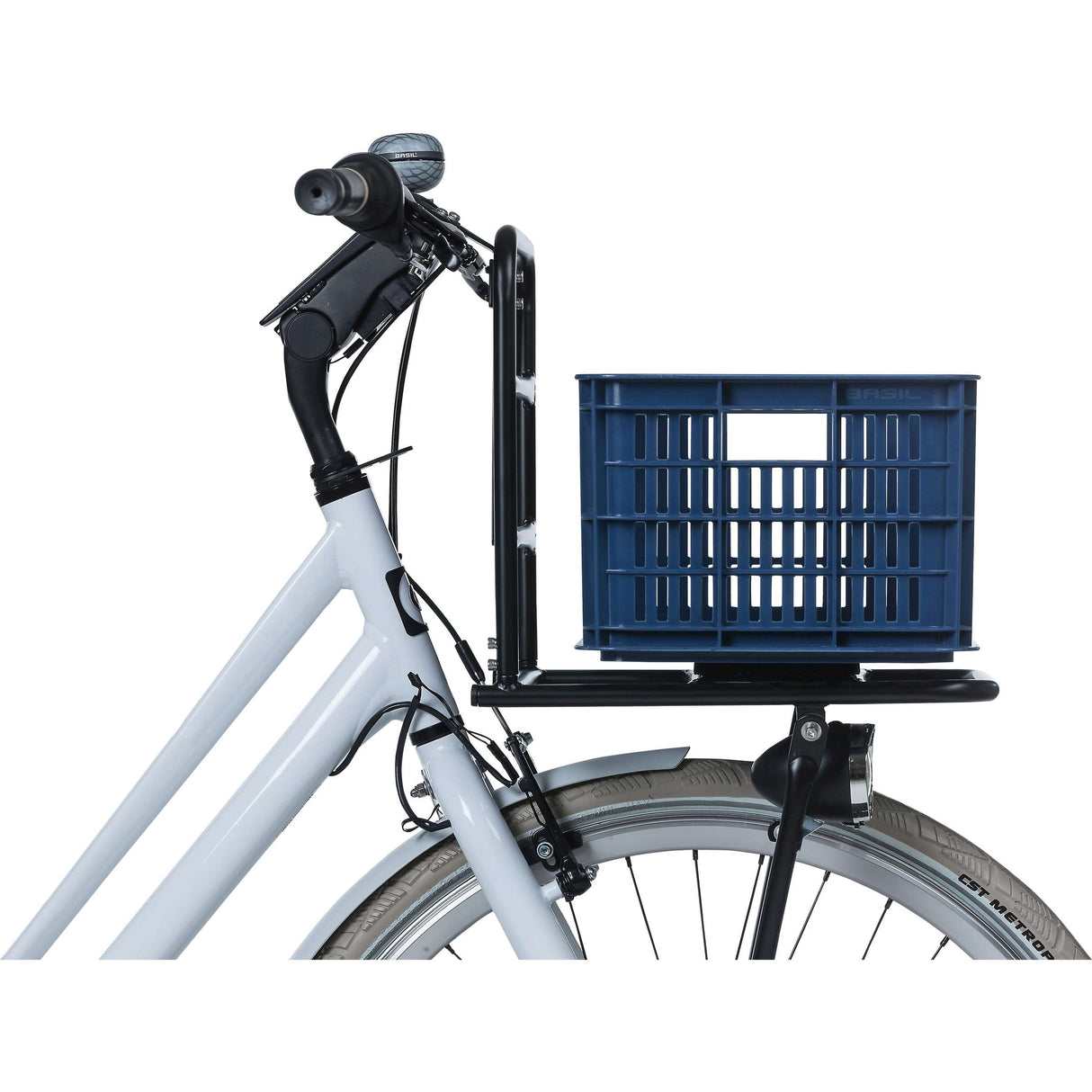 Basil fietskrat S - klein - 17.5 liter - blauw