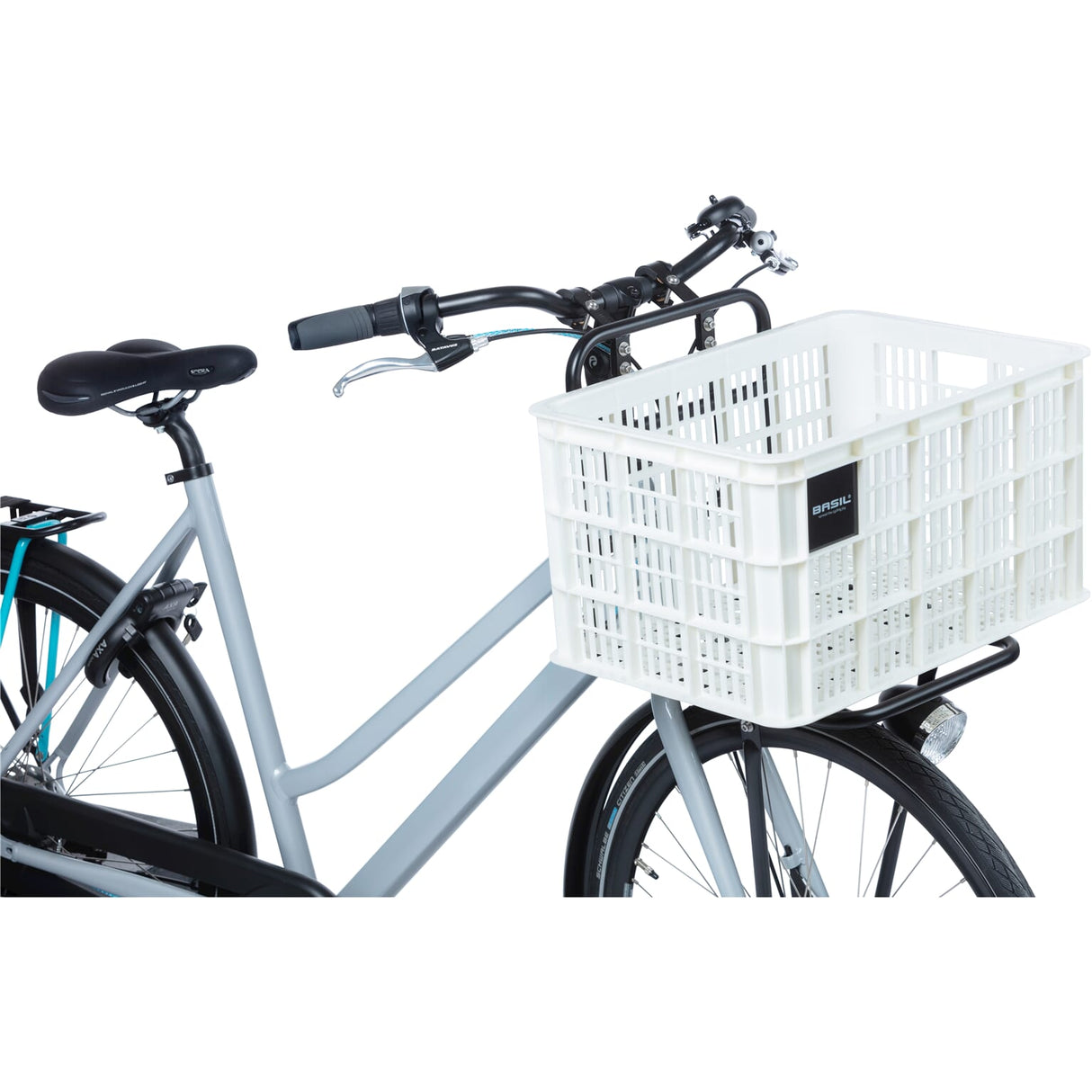 Basil Fietskrat L groot 40 liter wit