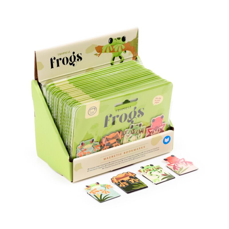 Tropische kikkers magnetische boekenlegger set