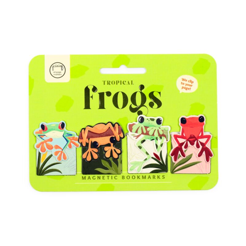 Tropische kikkers magnetische boekenlegger set