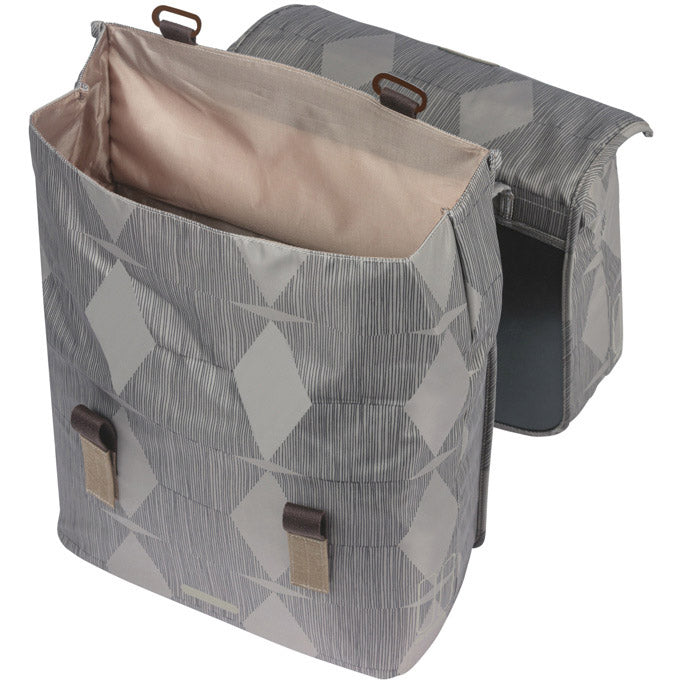 Basil dubbele tas elegance mik 40-49l taupe