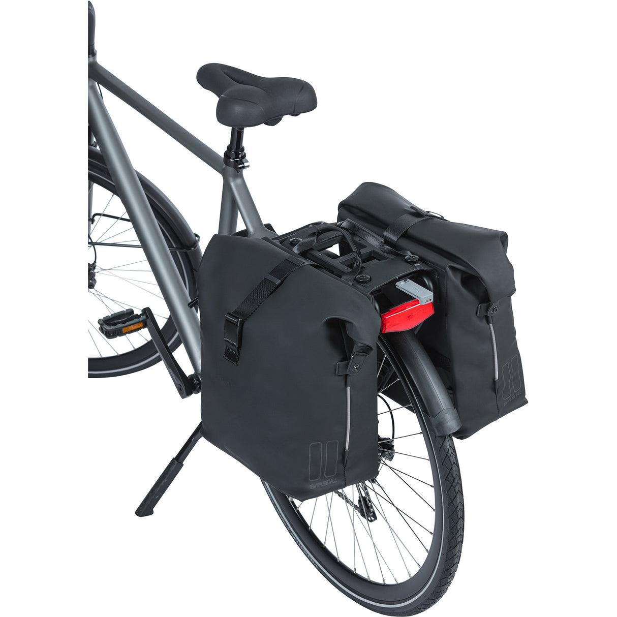 Basil dubbele fietstas soho nordlicht mik 41 liter - zwart