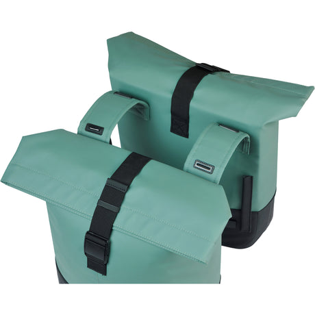 Basil b.v. basil dubbele tas cove 28-32l zilvergroen zwart