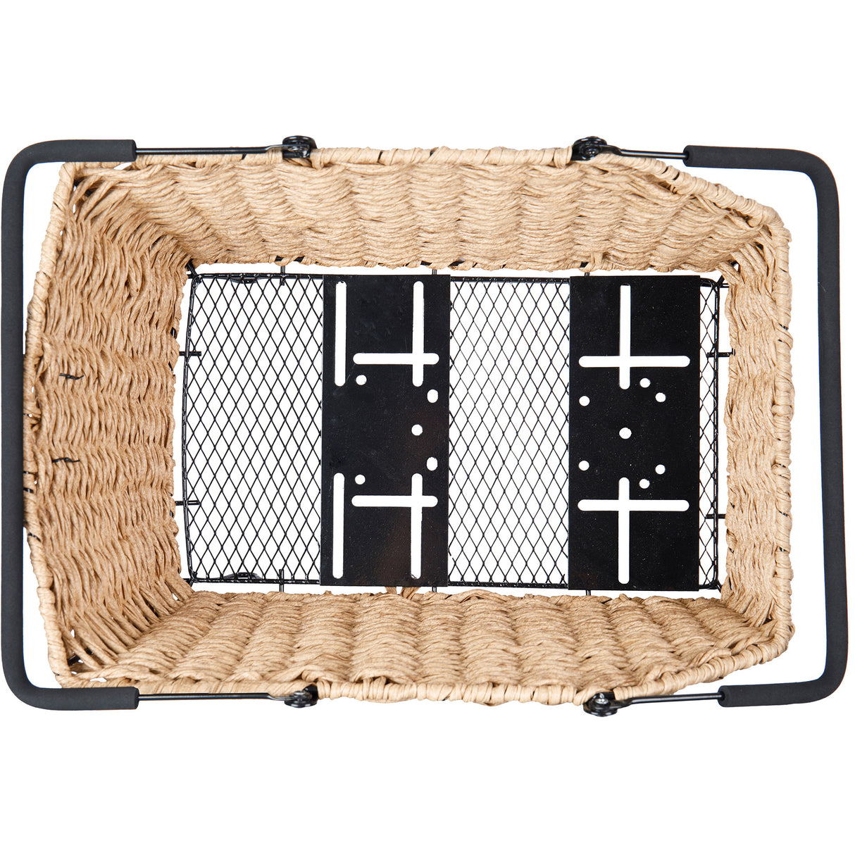 Basil fietsmand cento rattan look multi system 40 x 25 x 12 cm - seagrass
