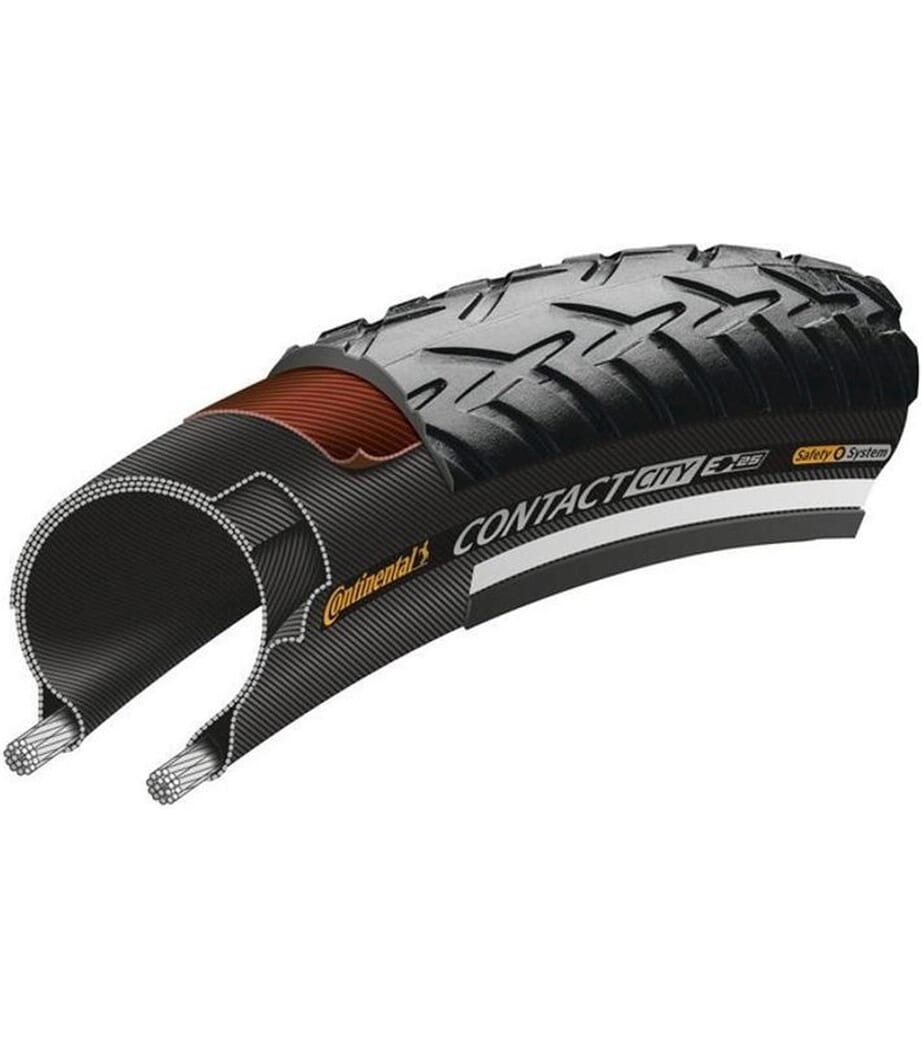 Continental buitenband ride+ 28 x 1.40 zwart reflectie