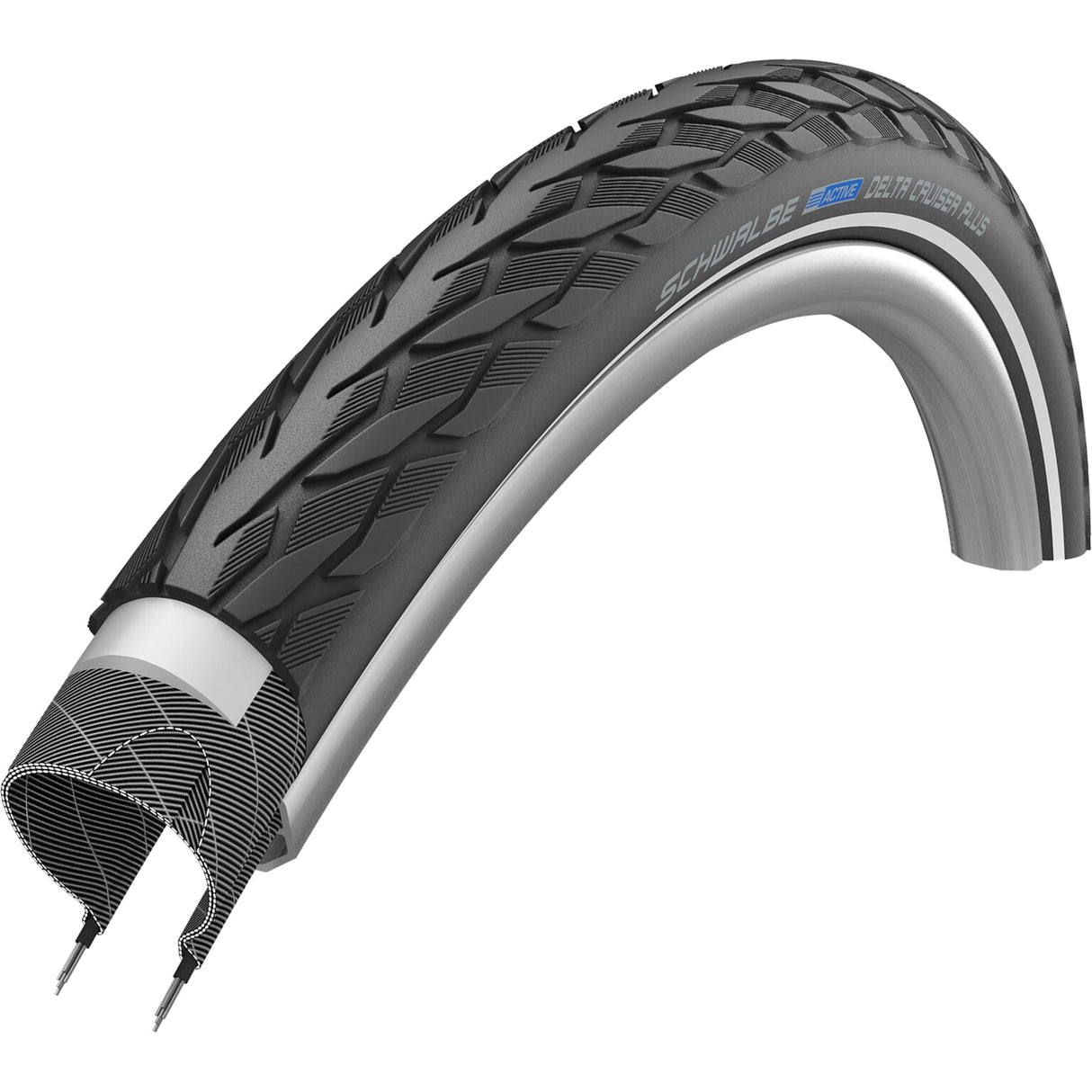 Schwalbe Buitenband Schwalbe Cruiser Plus PunctureGuard 28 x 1.75 47-622mm zwart met reflectie