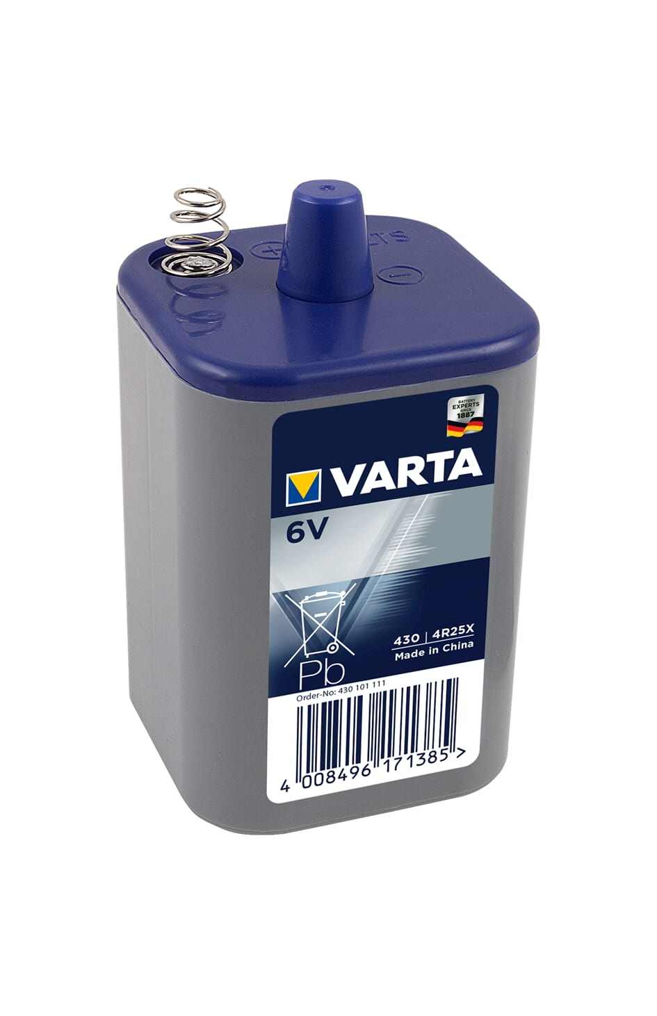 Varta batterij 6v blok m veer (1)