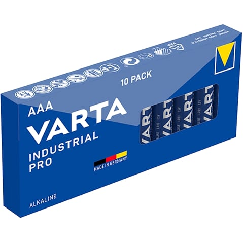 Varta industrial pro aaa lr03 mini penlite per 10 stuks in box