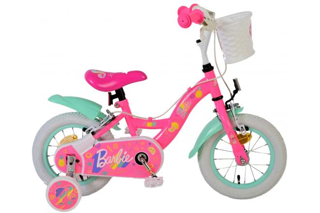 Barbie kinderfiets - meisjes - 12 inch - roze - twee handremmen