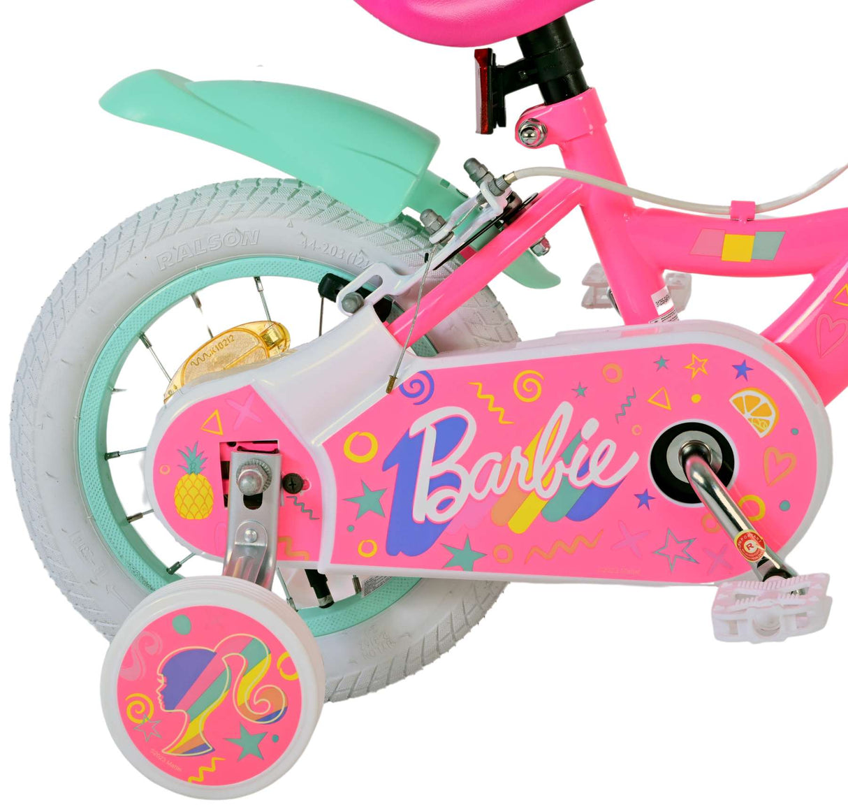 Barbie kinderfiets - meisjes - 12 inch - roze - twee handremmen