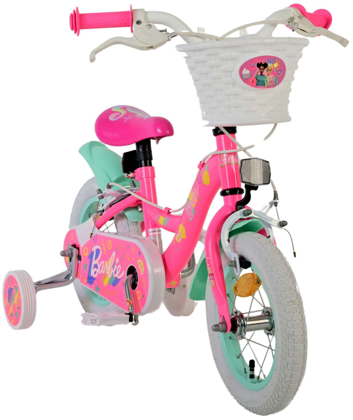 Barbie kinderfiets - meisjes - 12 inch - roze - twee handremmen