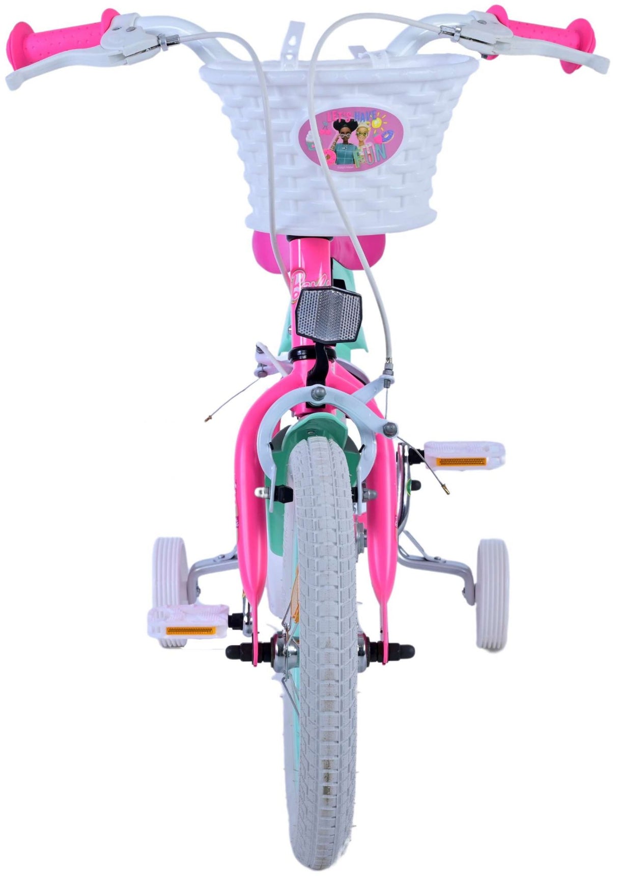 Barbie kinderfiets - meisjes - 14 inch - roze - twee handremmen