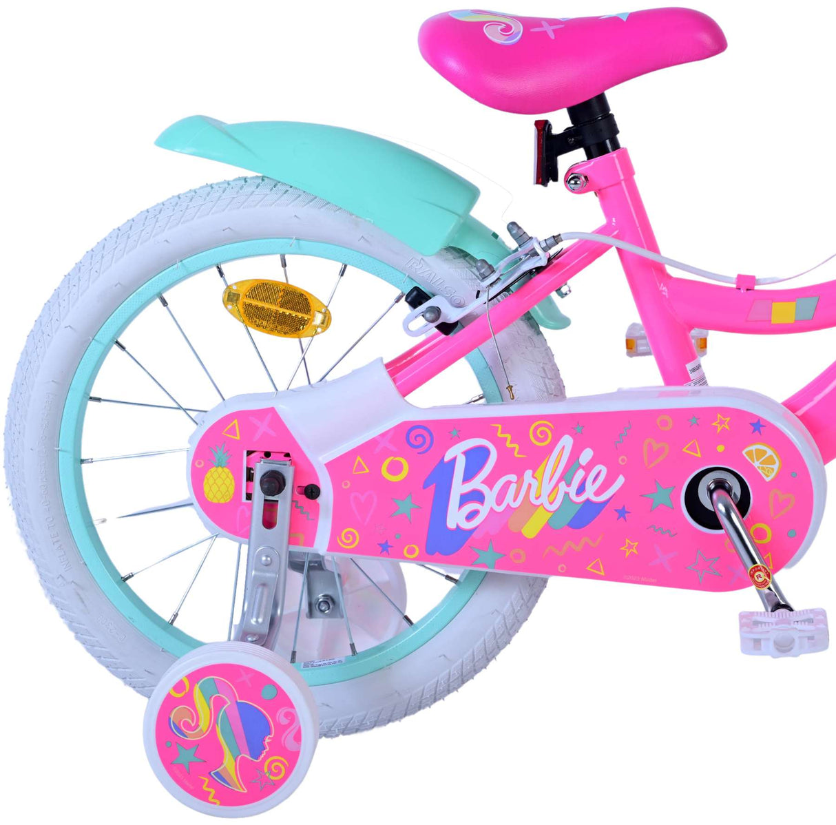 Barbie Kinderfiets Meisjes 16 inch Roze Twee handremmen