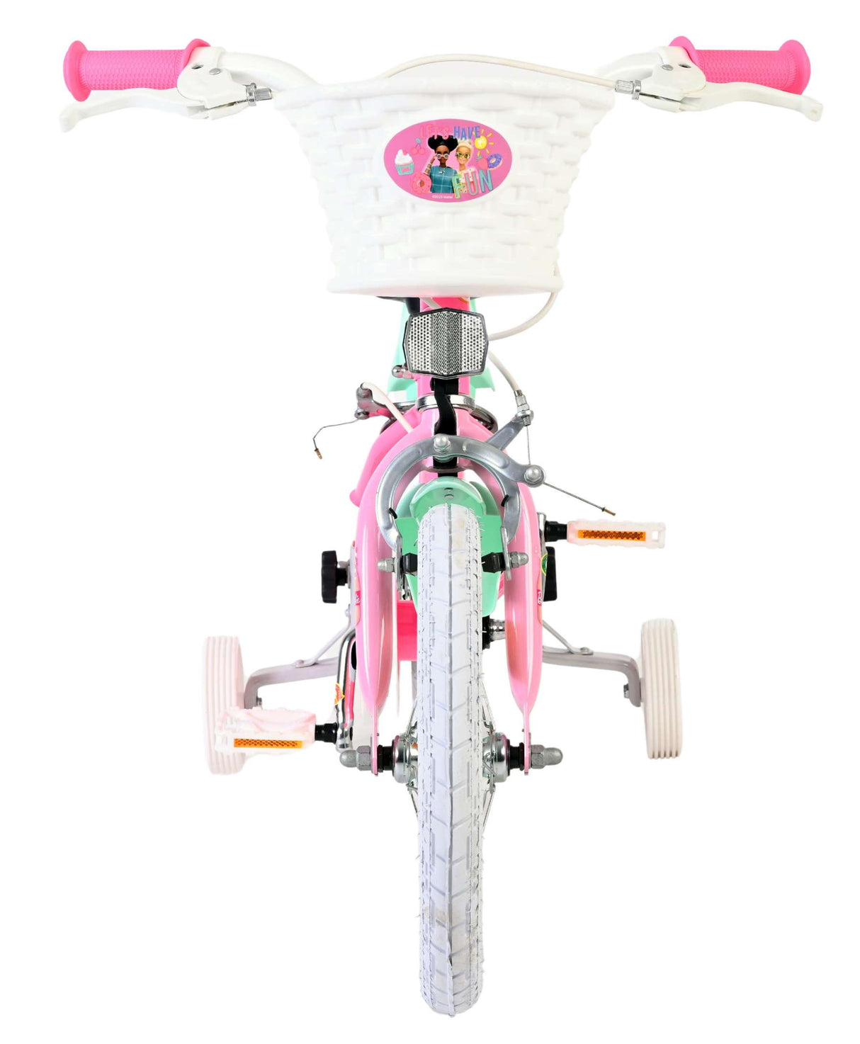 Barbie kinderfiets - meisjes - 14 inch - roze - twee handremmen