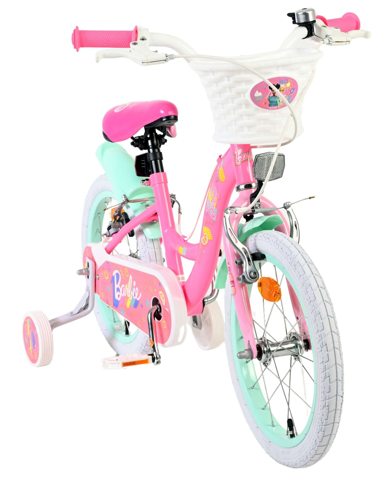 Volare barbie kinderfiets - meisjes - 16 inch - roze - twee handremmen